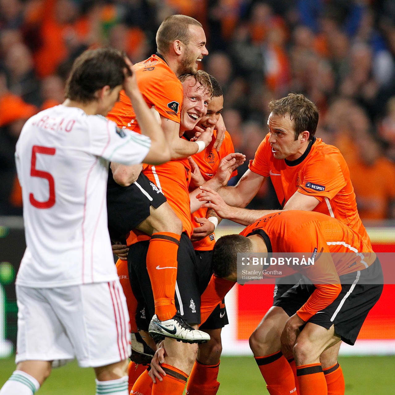 Dirk Kuyt, Wesley Sneijder, Ibrahim Afellay, Joris