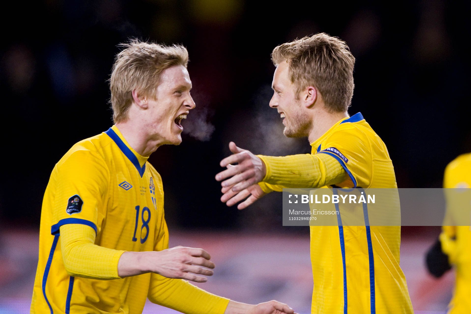 Sebastian Larsson, Sverige jubel med Rasmus Elm