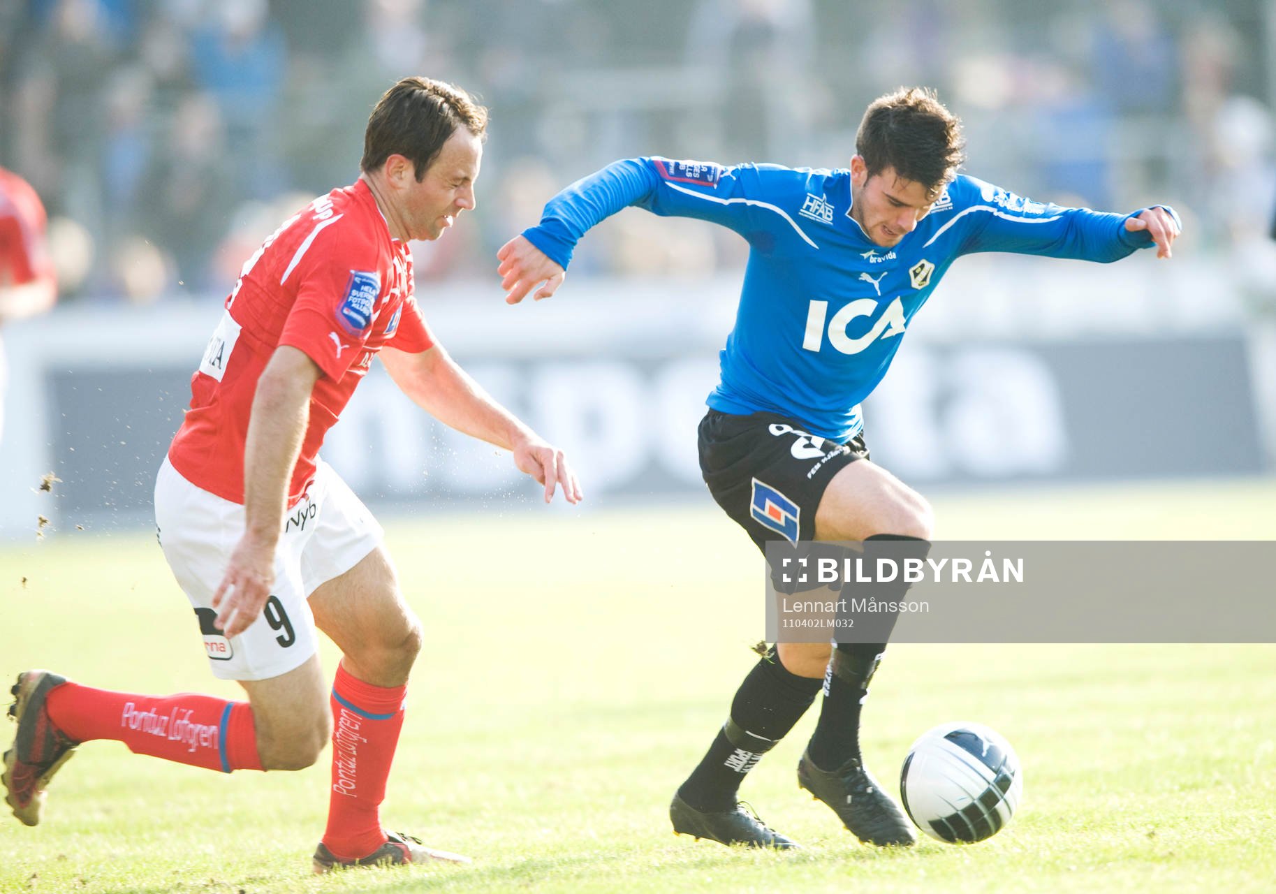 Raul Ruiz, Halmstad, mot Stefan Larsson, Kalmar