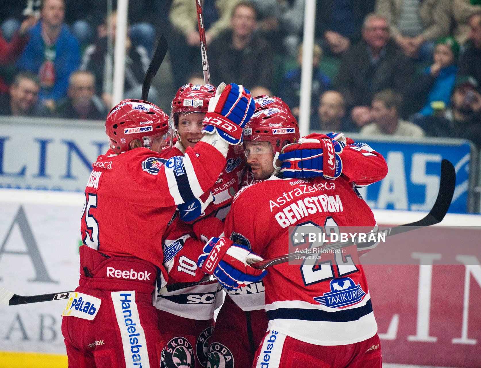 Ryan Lasch, Stefan Bemström och Jonas Almtorp, jubel,