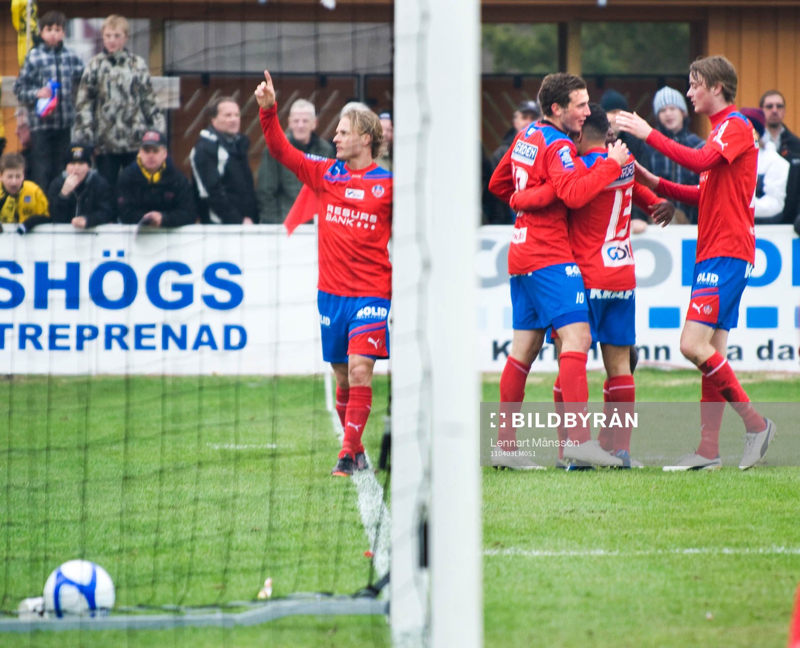  0-1 Erik Sundin, Helsingborg, jubel.