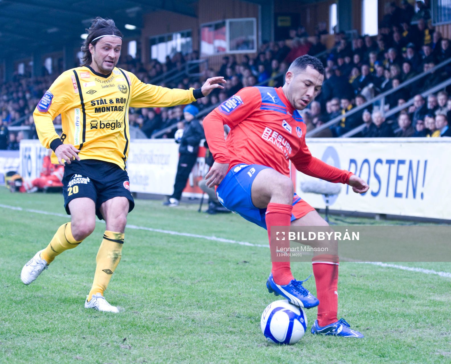  Pavel Zavadil, Mjällby, Rachid Bouaouzan, Helsingborg.
