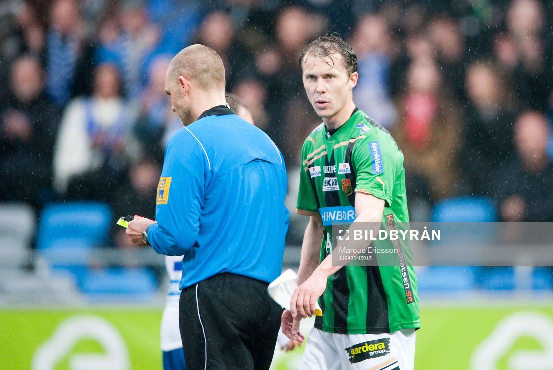 Fredrik Lundgren, GAIS får rött kort