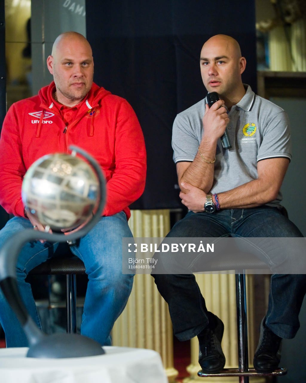 Patrik Eklöf, tränare, Djurgården och Tino Katsoulakis,