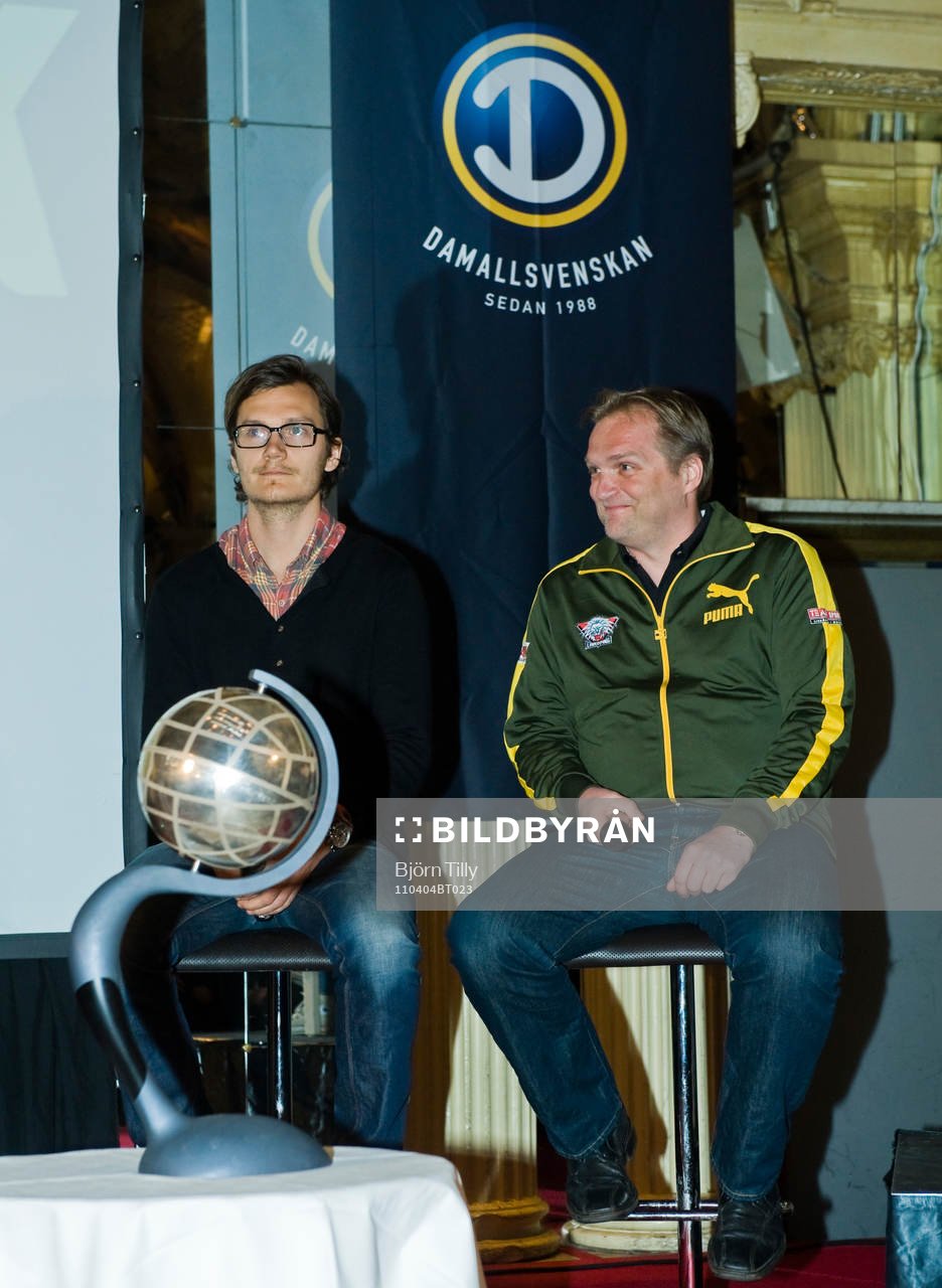 Joakim Blomqvist,  tränare, Umeå och Jörgen Petersson,
