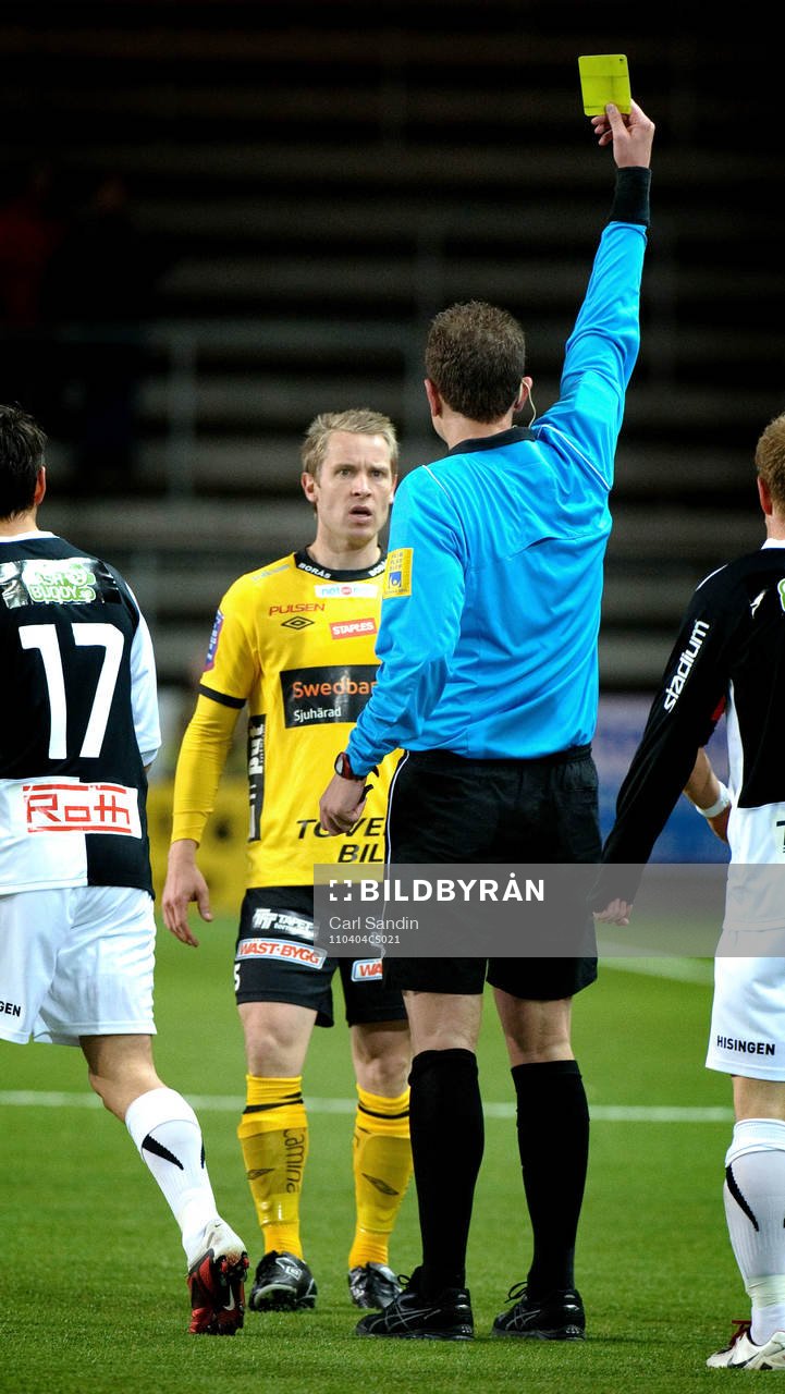 Martin Andersson, Elfsborg, gult kort