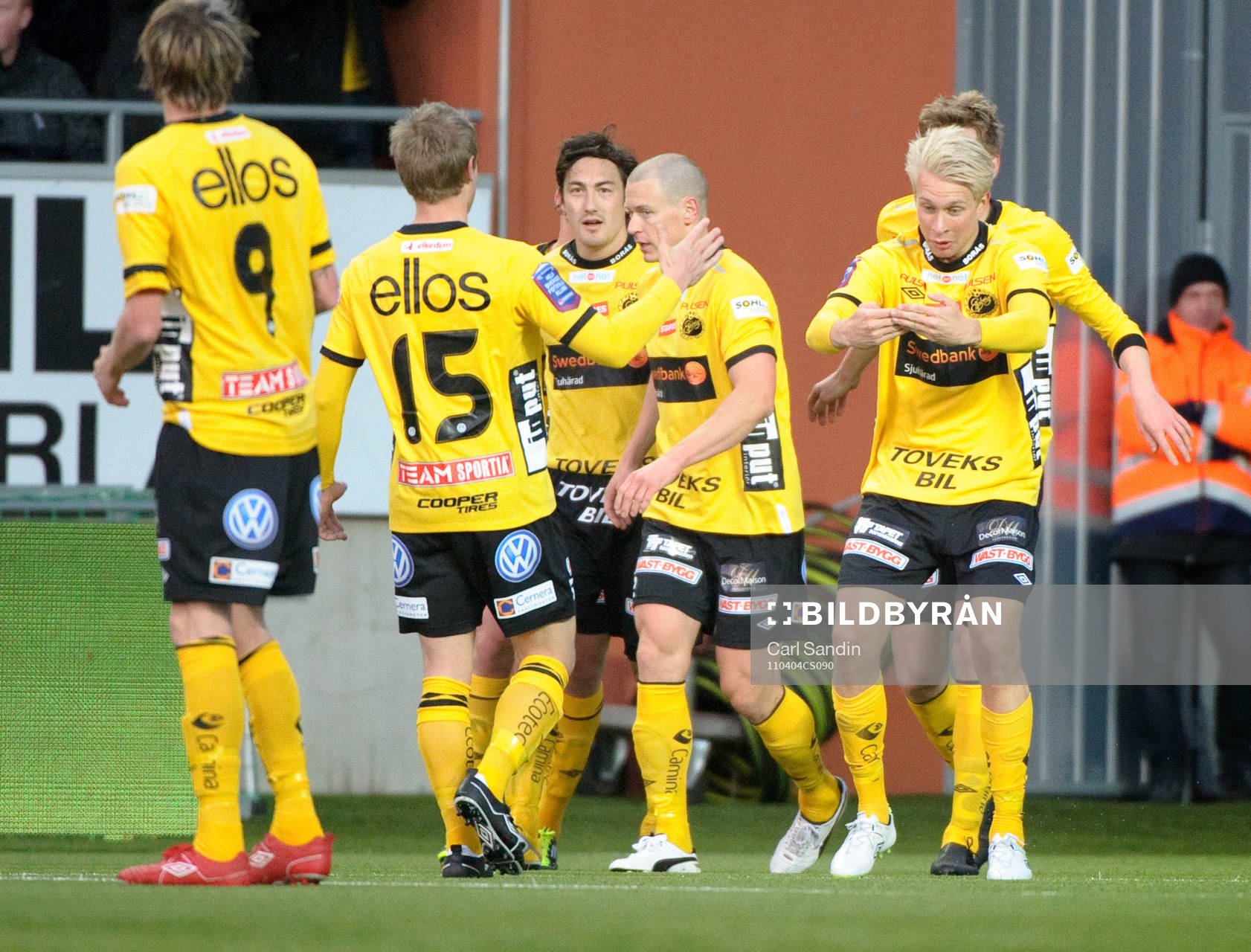 Elfsborg, jubel. Johan Larsson gör en kramgest