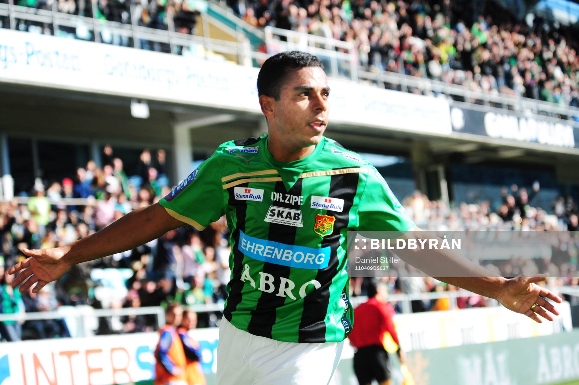 Alvaro Santos, Gais, gör 2-0. Jubel
