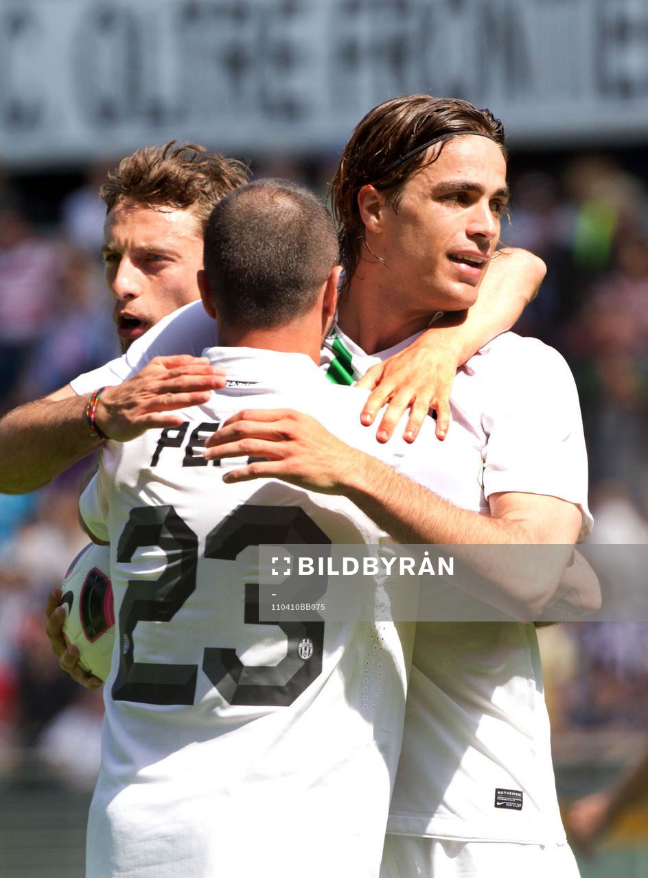  Alessandro Matri, Juventus, glädje, jubel.