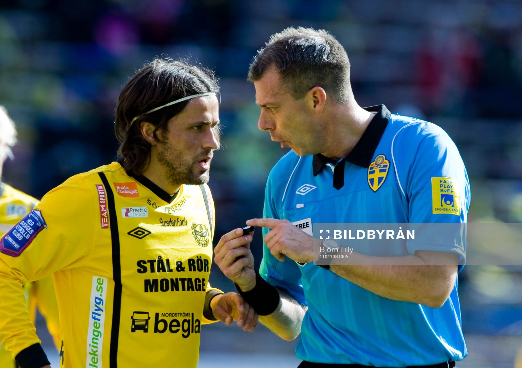 Pavel Zavadil, Mjällby och Daniel Stålhammar, domare