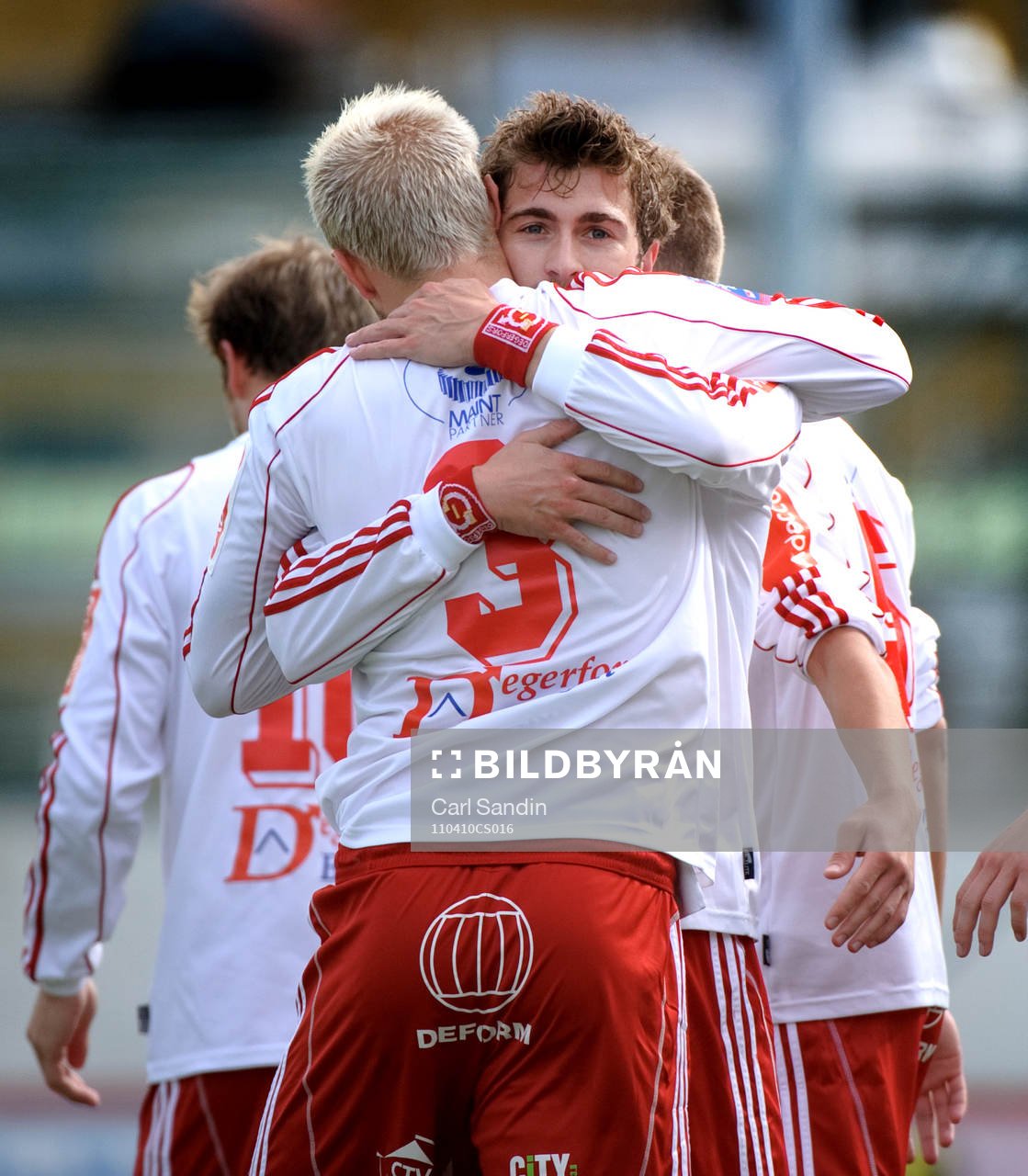 Niklas Klingberg, Christophe Lallet, jubel, Degerfors