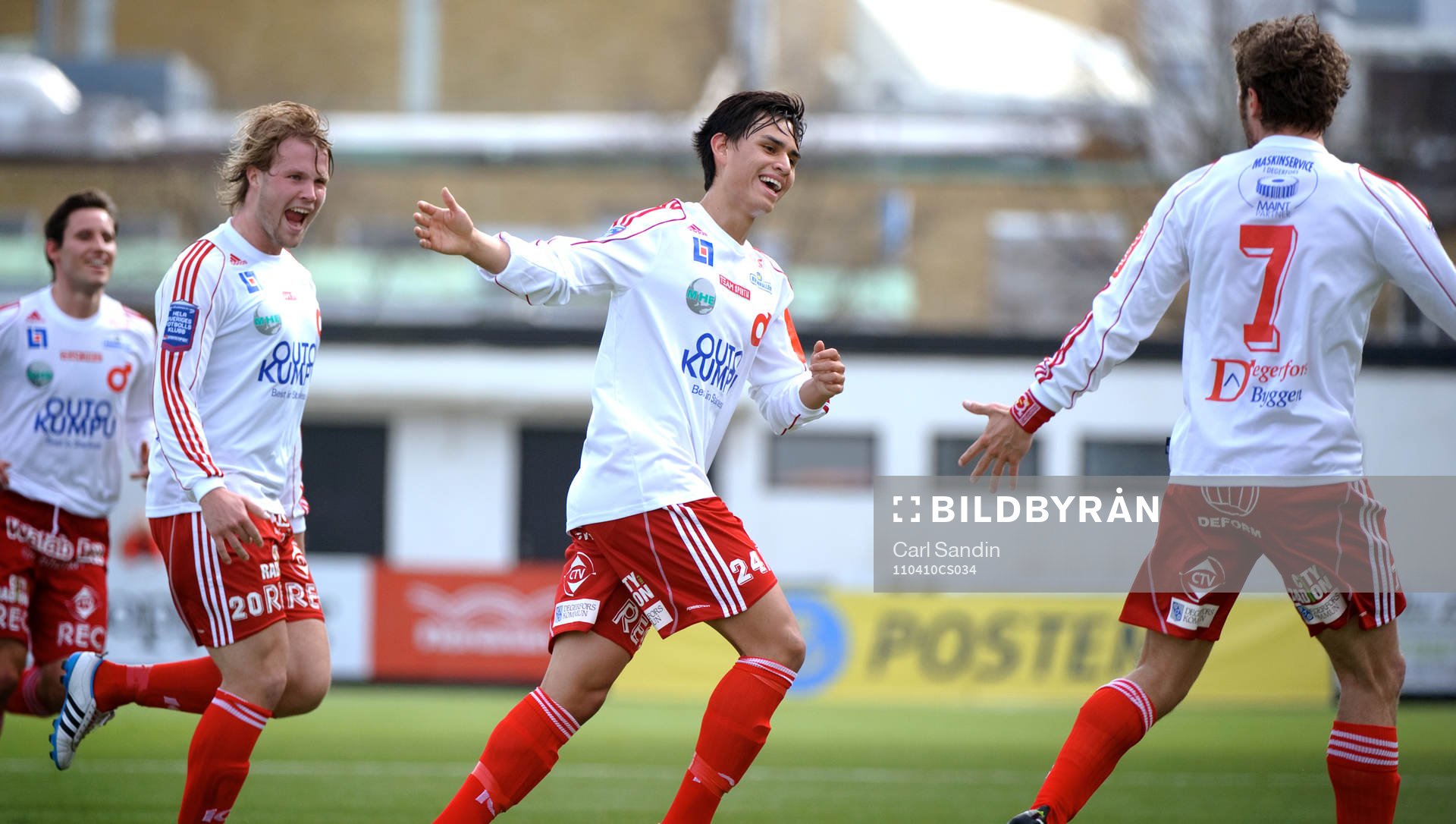  Christoffer Wiktorsson, Marcus Nilsson, Christophe Lallet, Degerfors, jubel