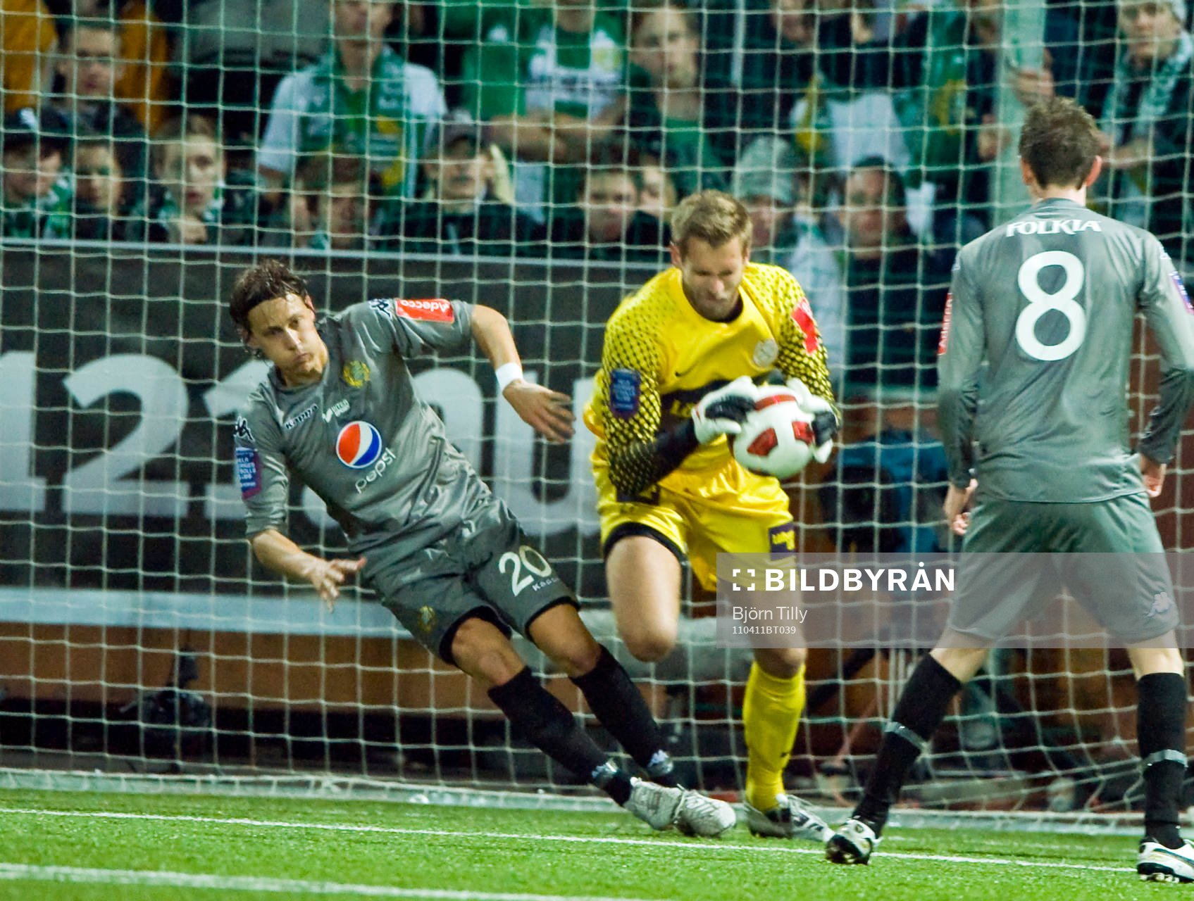 Björn Runström, Hammarby och Oscar Berglund, målvakt,