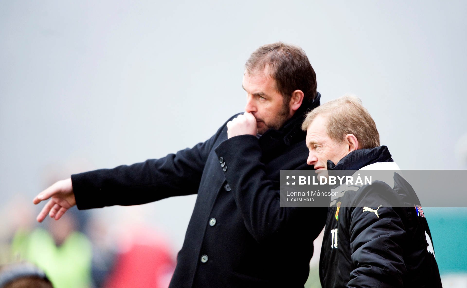 Alexander Axén och Kjell Pettersson, tränare, Gais