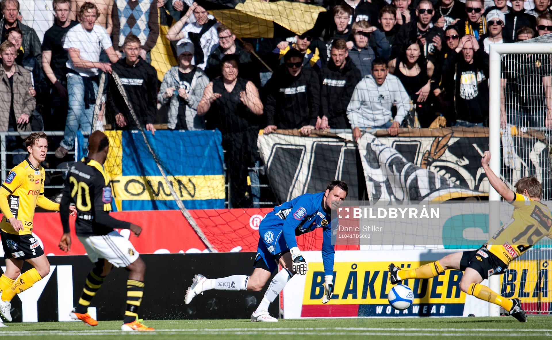 Mohamed Bangura, AIK, gör 1-0, jubel