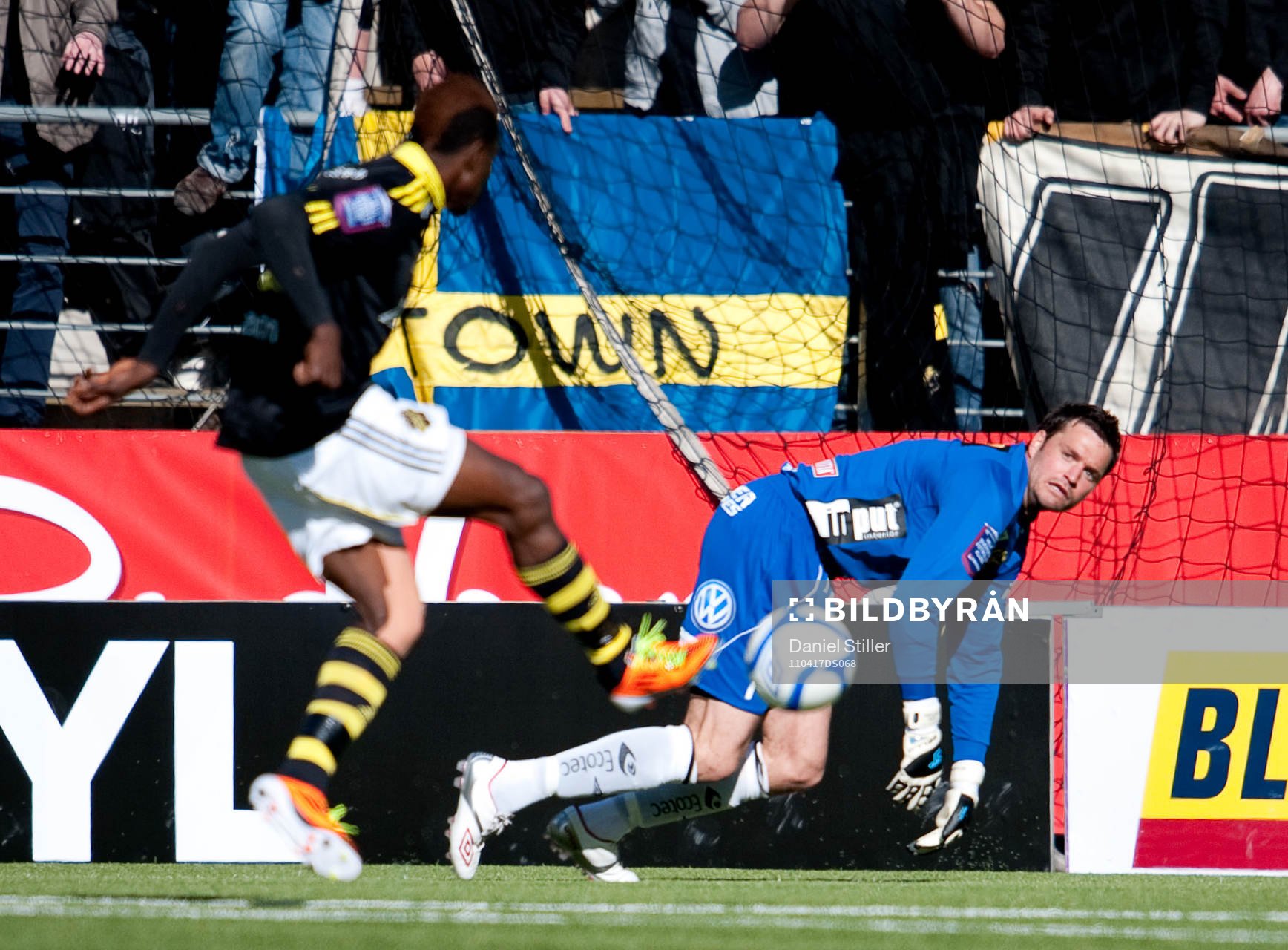 Mohamed Bangura, AIK, gör 1-0, jubel