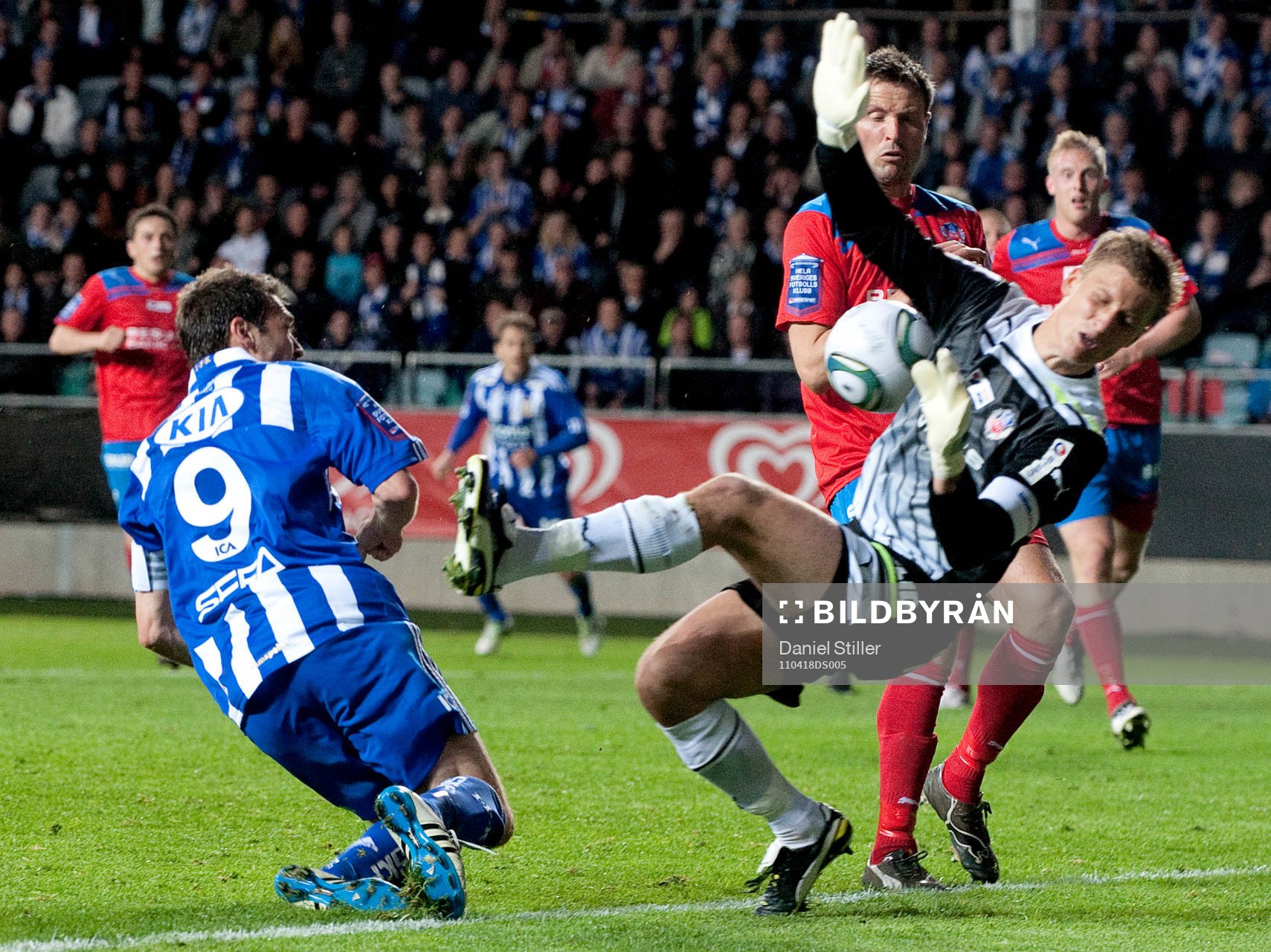 Pär Hansson, målvakt Helsingborg, Stefan Selakovic,