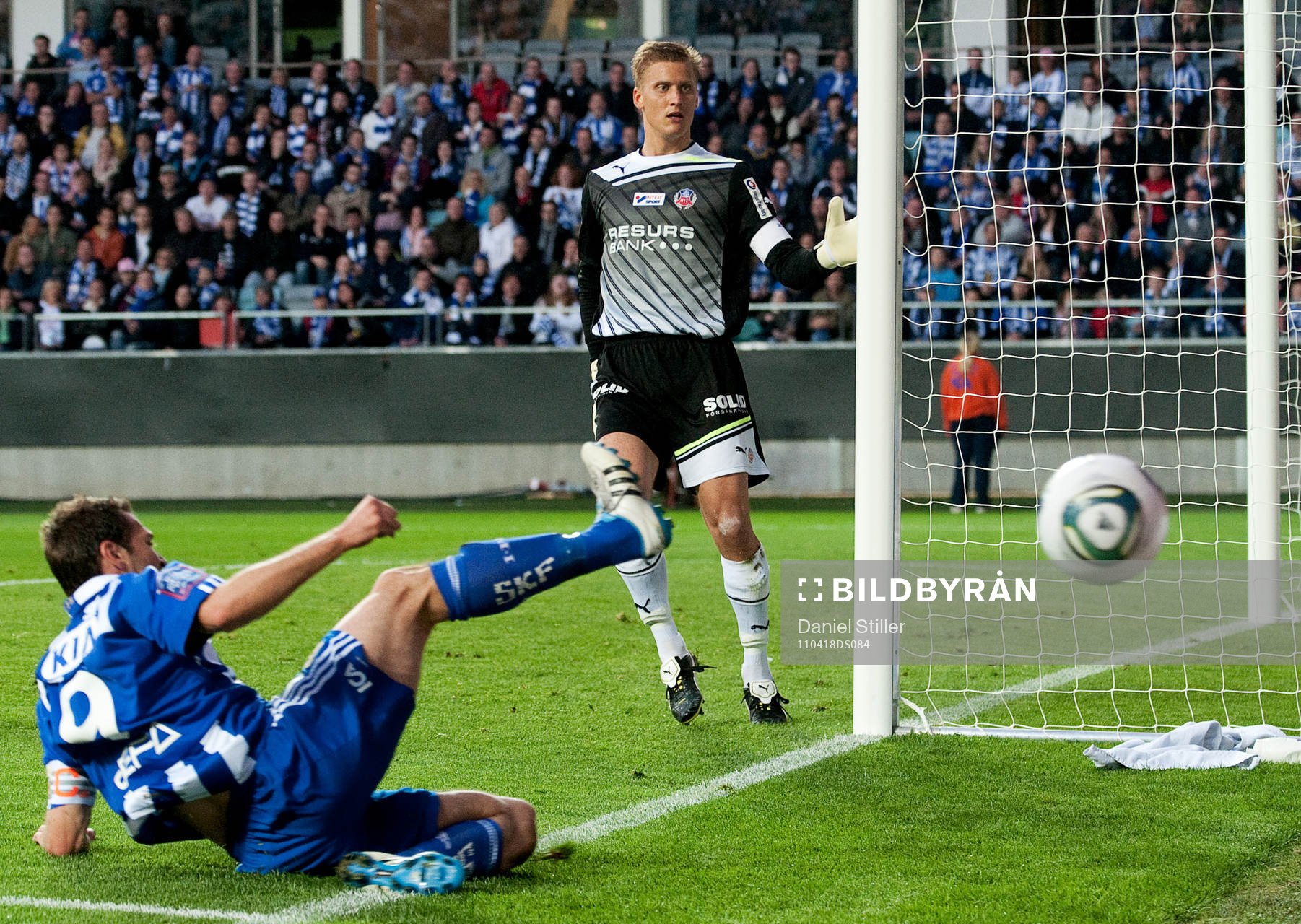 Pär Hansson, målvakt Helsingborg, Stefan Selakovic,