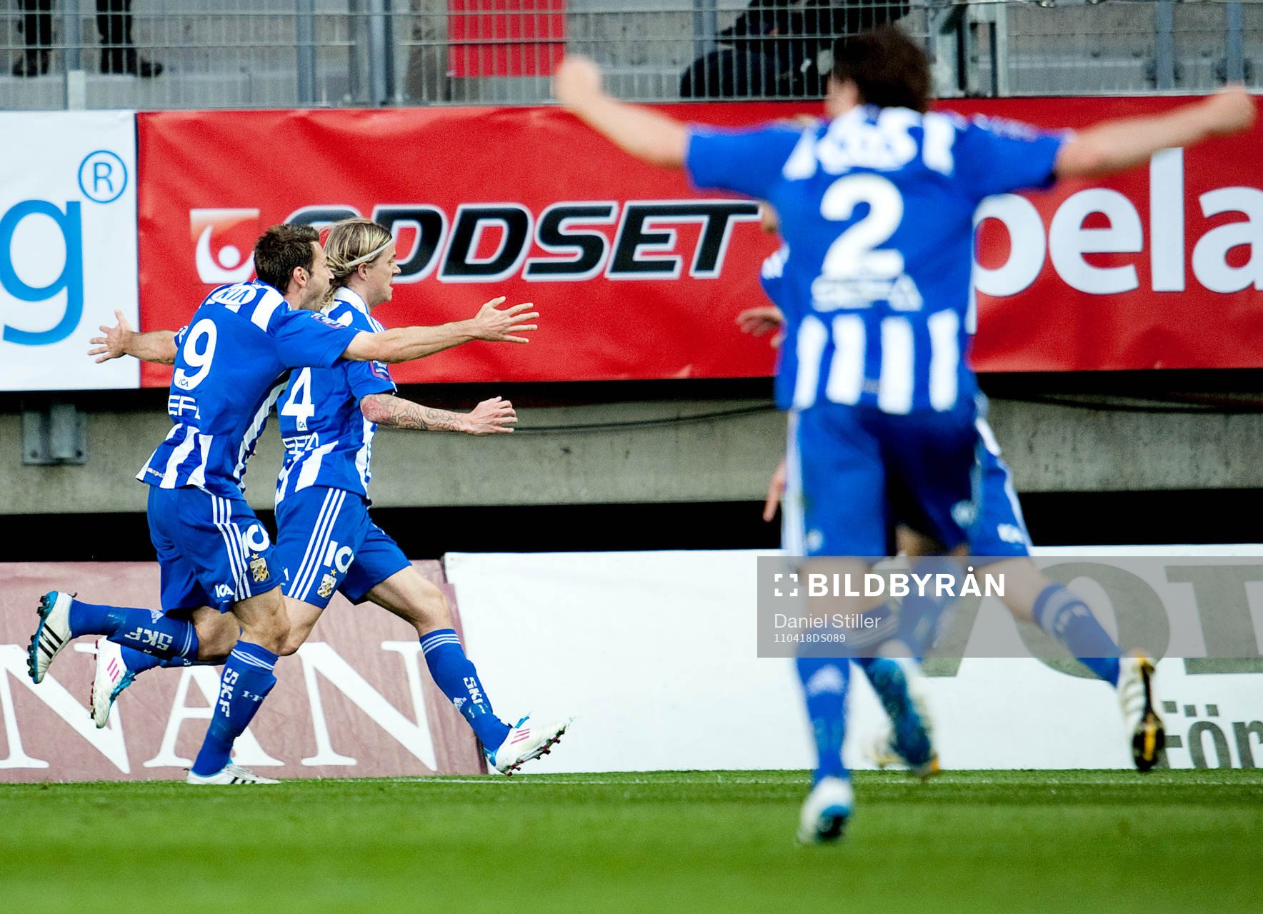 Andreas Drugge, Göteborg, gör 1-0, jubel