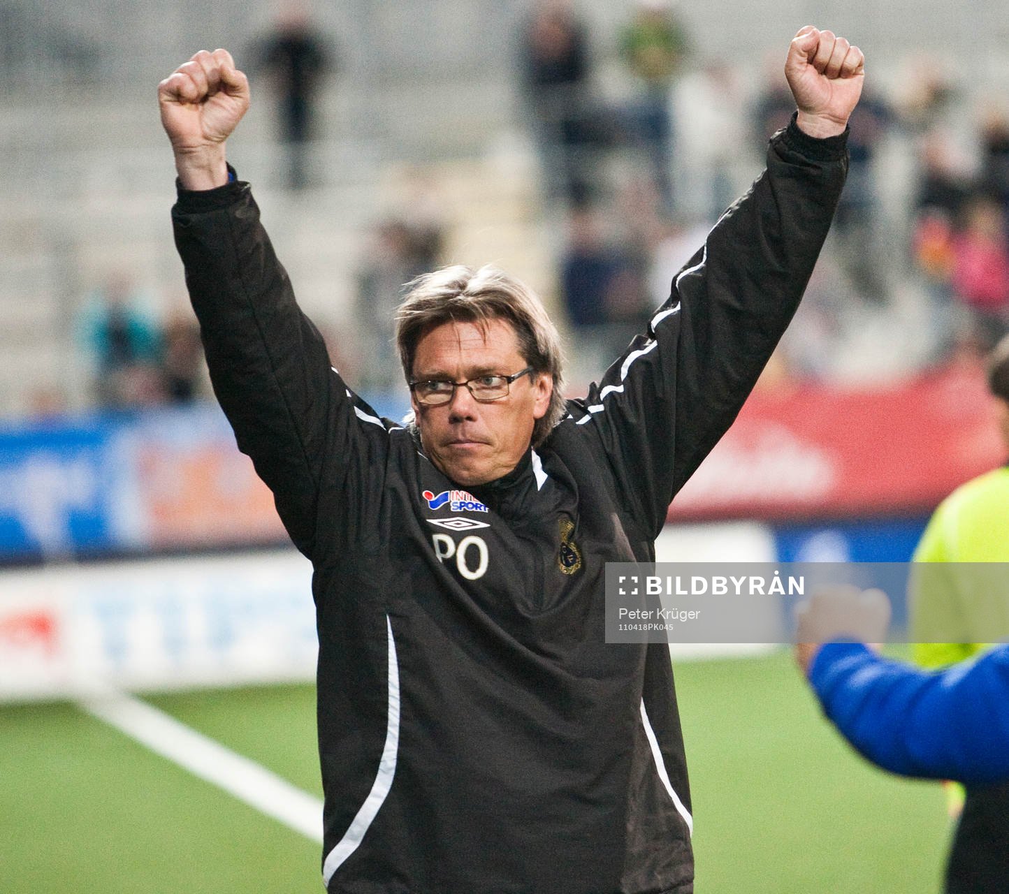   Per Olsson, tränare,  glädje, jubel.