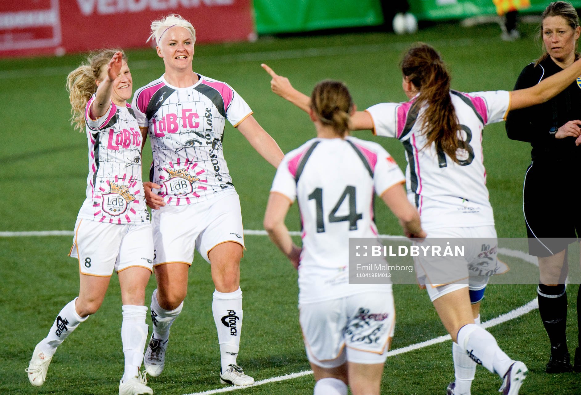 Sara Björk Gunnarsdottir, Malmö. Jubel. Frida Nordin och