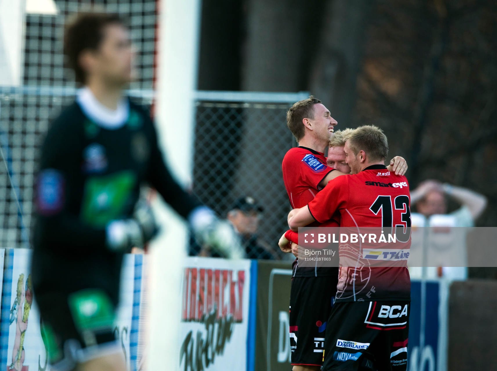 Marcus Pode, Mattias Adelstam och Fredrik Jensen, Trelleborg