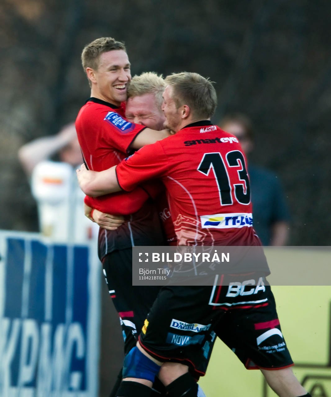 Marcus Pode, Mattias Adelstam och Fredrik Jensen, Trelleborg