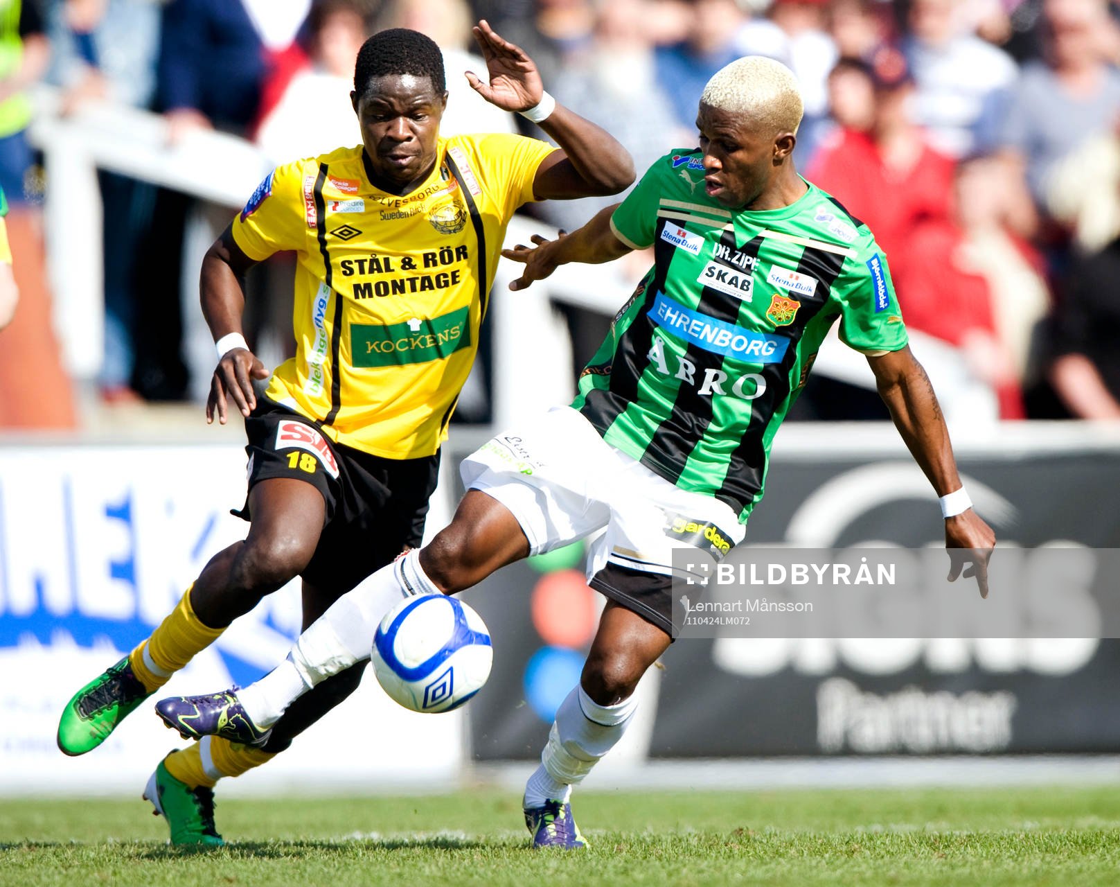 Patrick Osiako, Mjällby och Eric Bassombeng, Gais