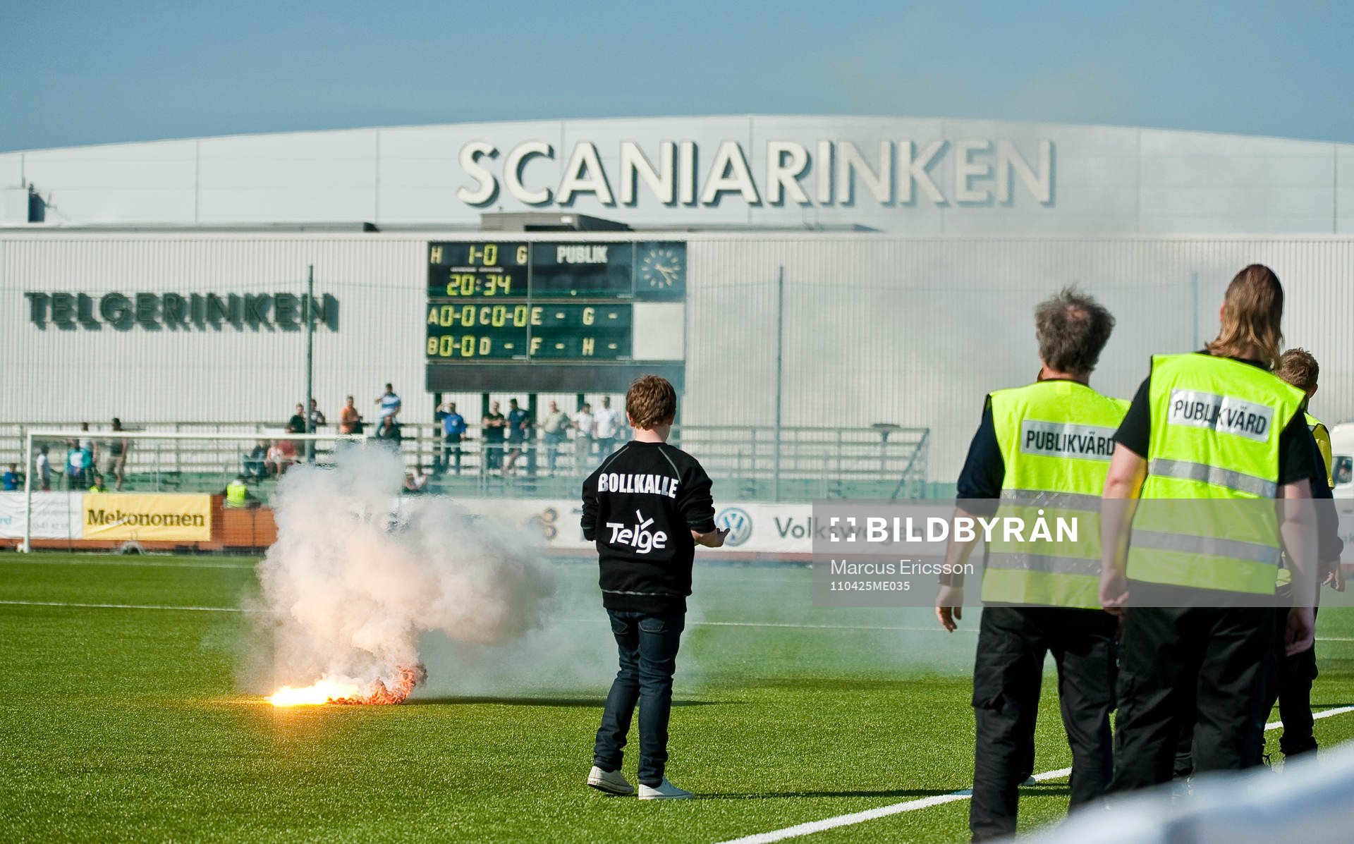 Bemgalisk eld på plan