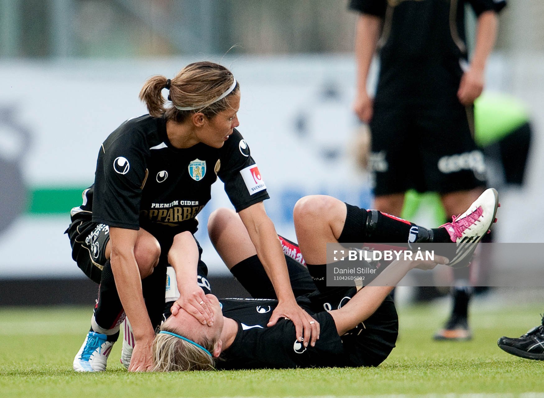 Stina Segerström, Göteborg, skadar hälsenan. Skada