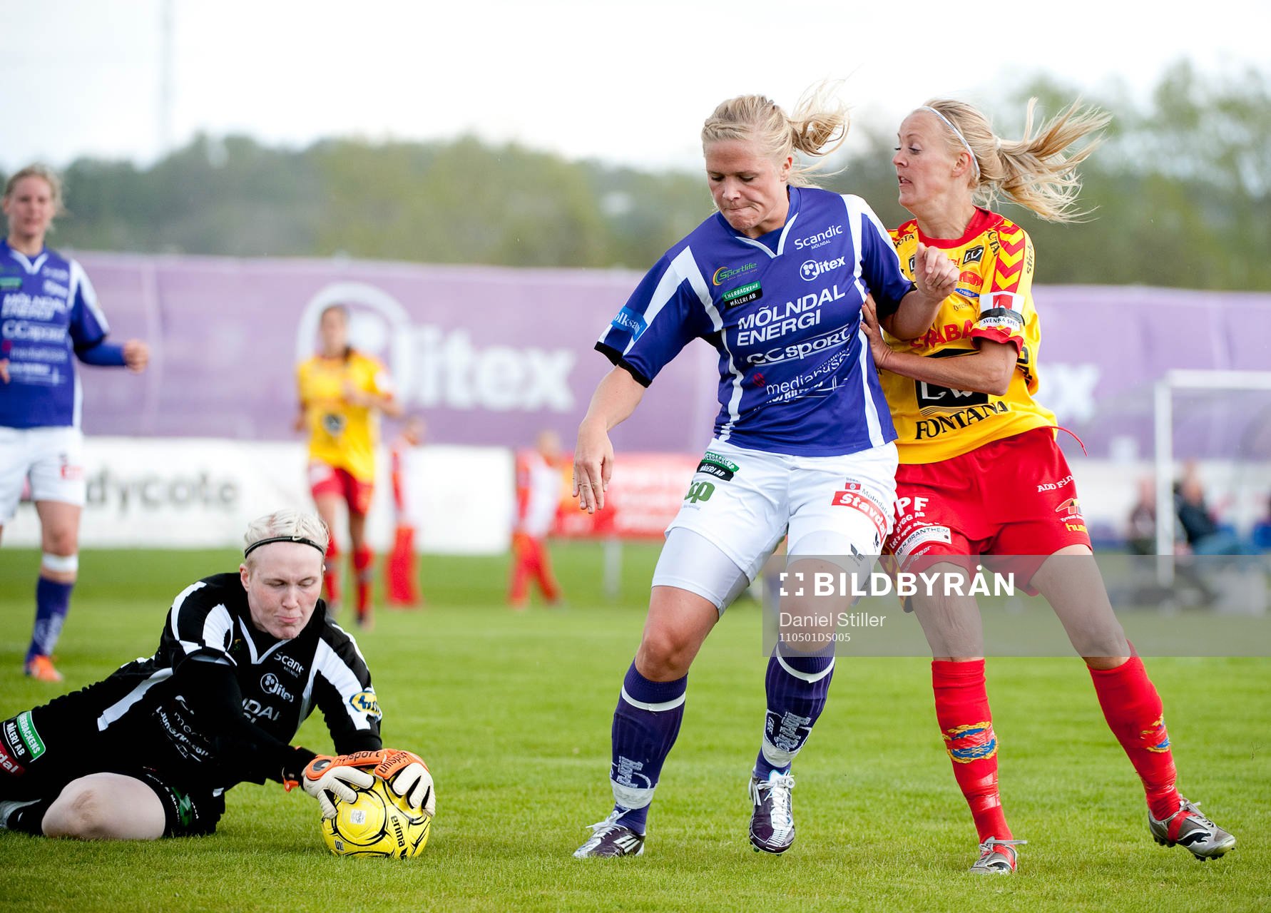 Sandra Sigurdardottir, målvakt Jitex, Kathlene Fernström,