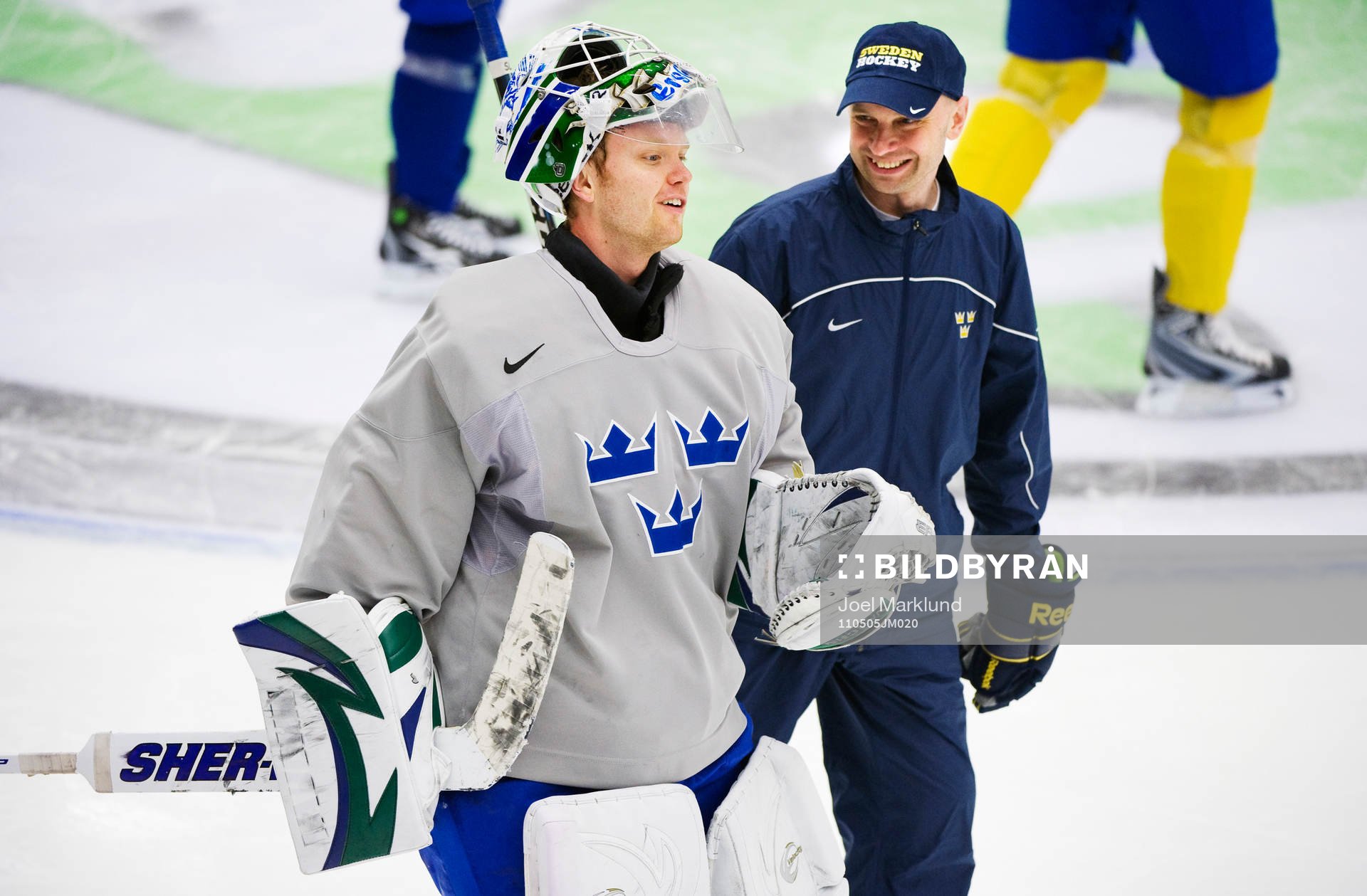Erik Ersberg, målvakt, och Stefan Ladhe, målvaktstränare