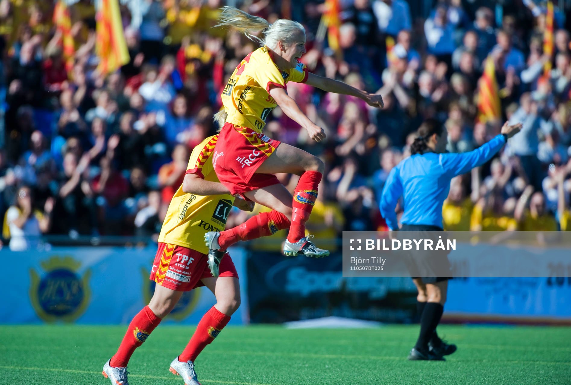  Josefin Öqvist,  Tyresö, jubel efter 1-0.