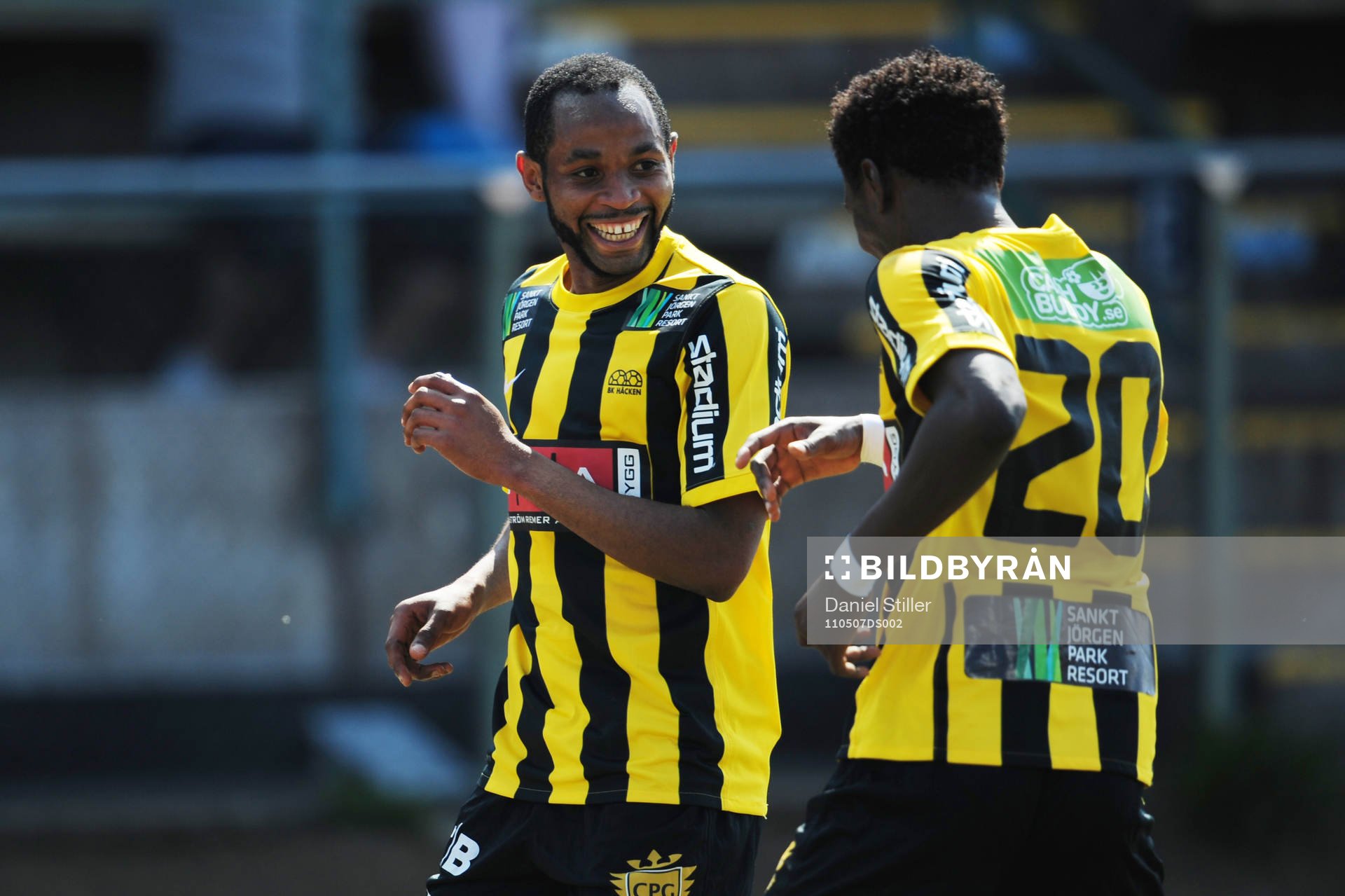 Rene Makondele och Dominic Chatto, Häcken, jubel