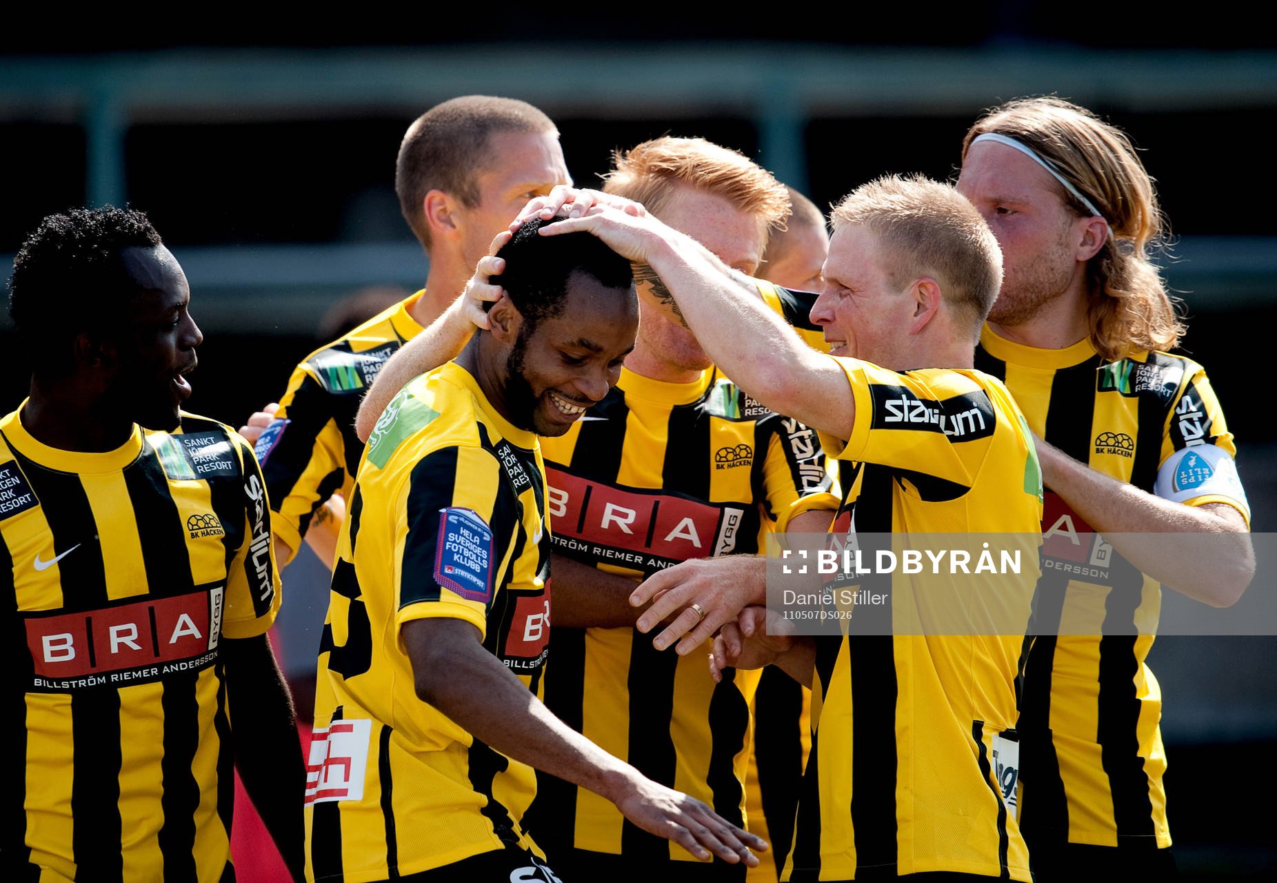Rene Makondele, Häcken, gör 1-0, jubel