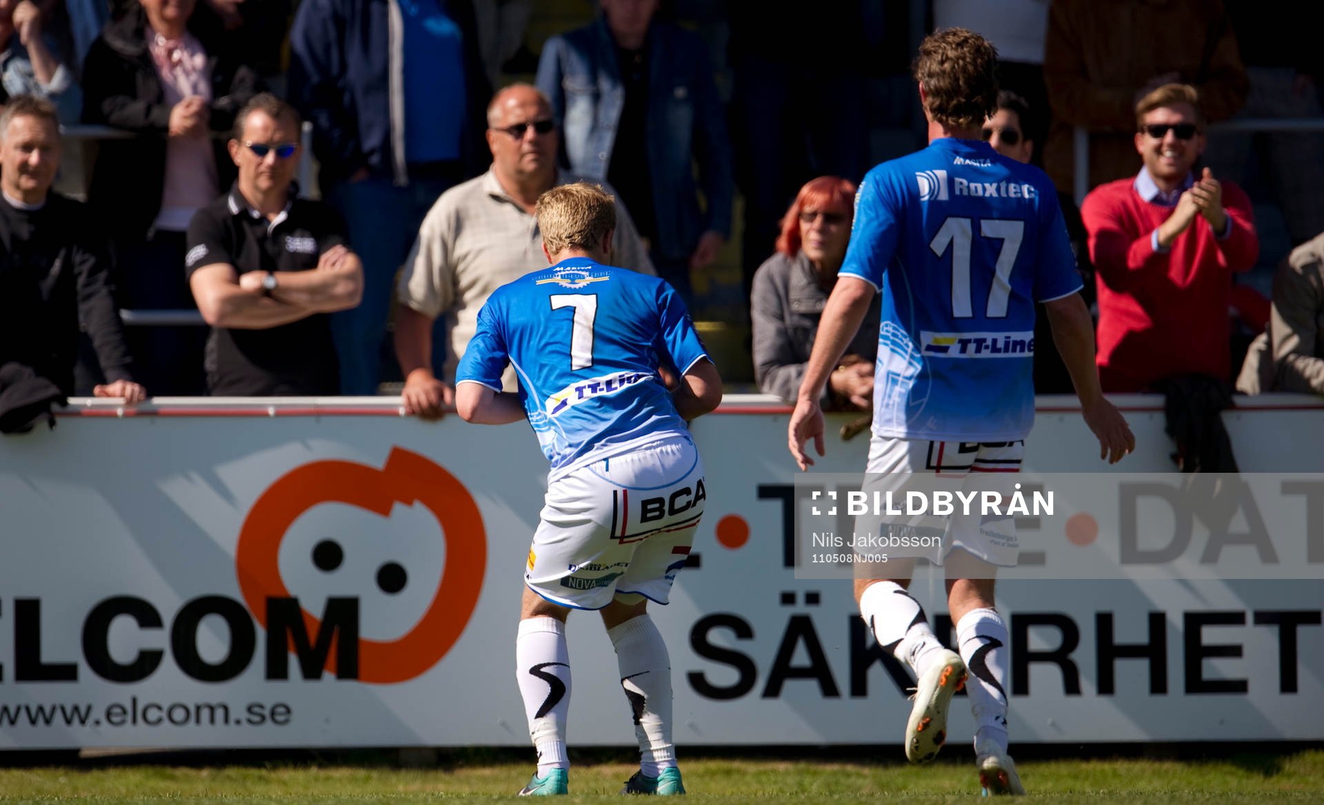 Joakim Nilssson, Trelleborg jubel, vickar på rumpan som