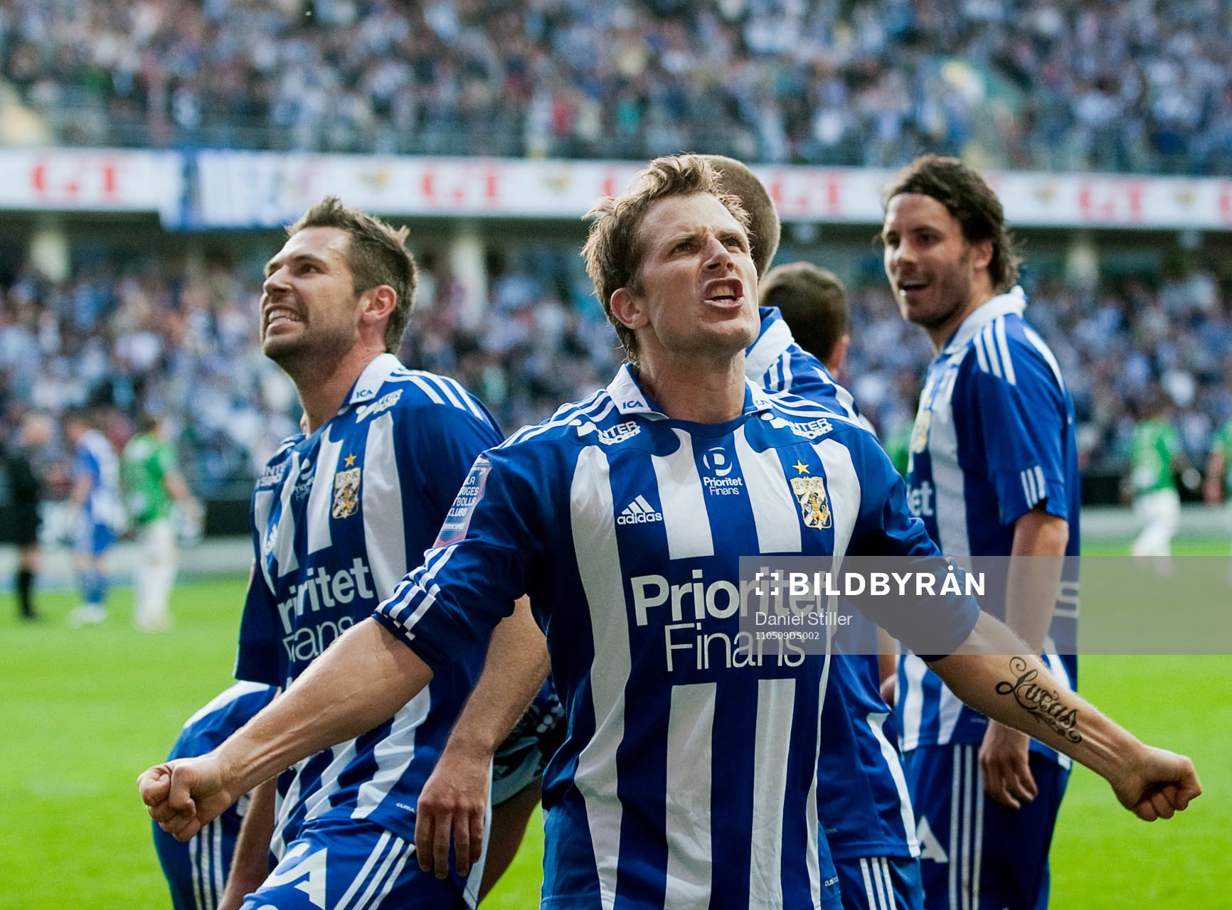 Tobias Hysén, Göteborg, gör 2-1, jubel