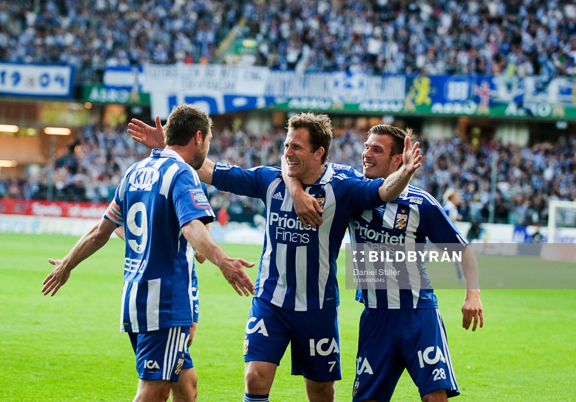 Tobias Hysén, Göteborg, gör 2-1, jubel