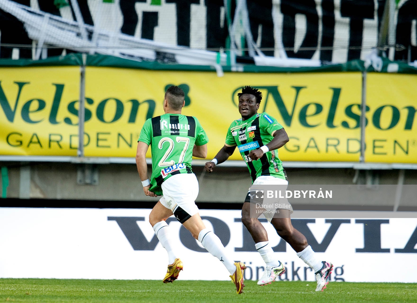  Mervan Celik, GAIS, gör 1-0, jubel Razak Omotoyossi