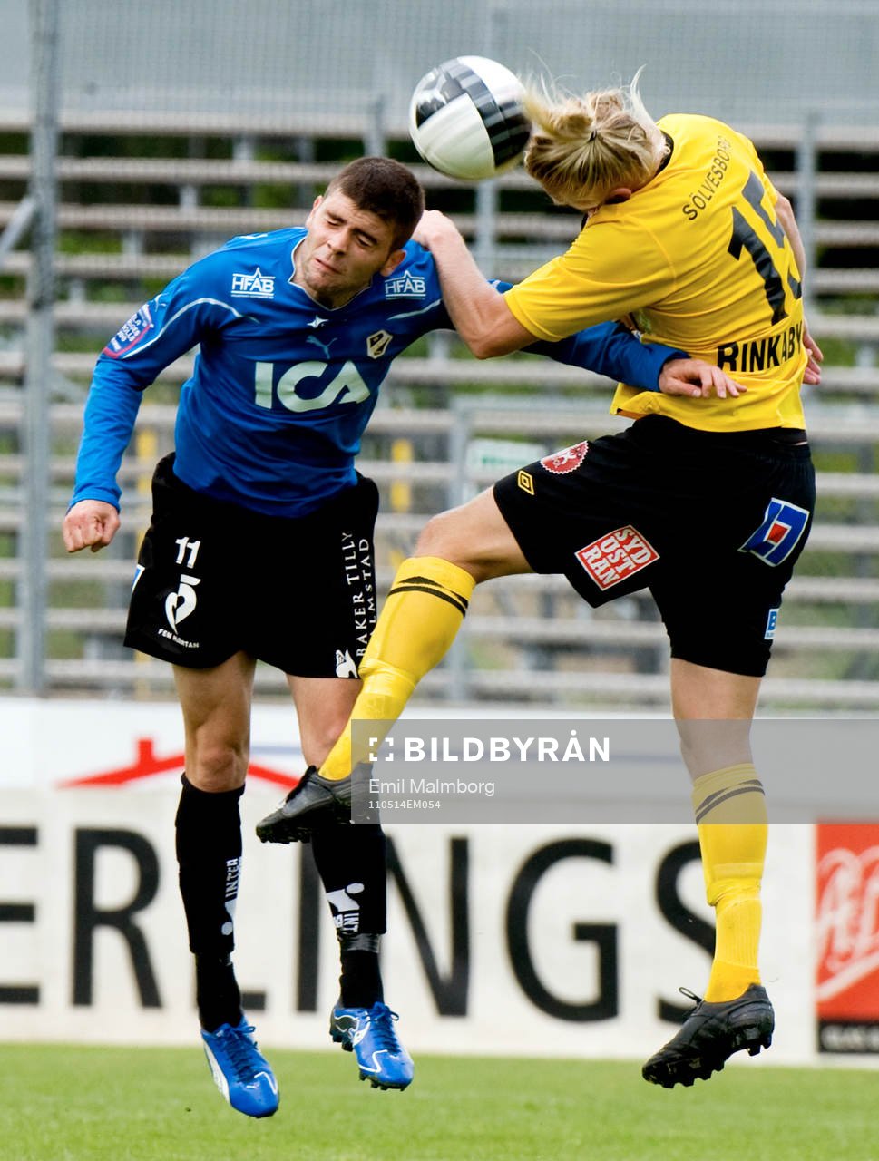 Javi H, Halmstad och Robin Cederberg, Mjällby