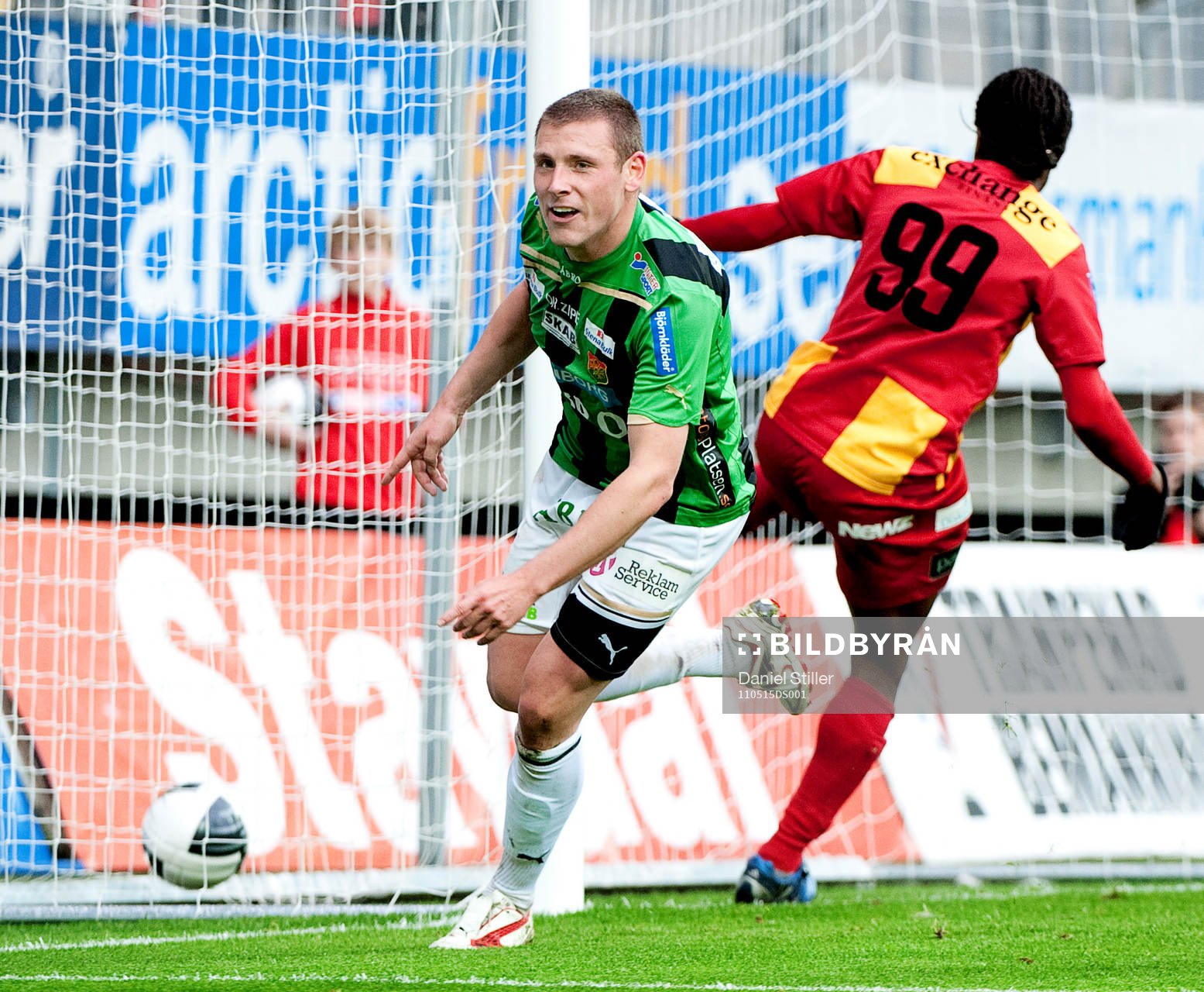 Calum Angus, GAIS, gör matchens enda mål, jubel