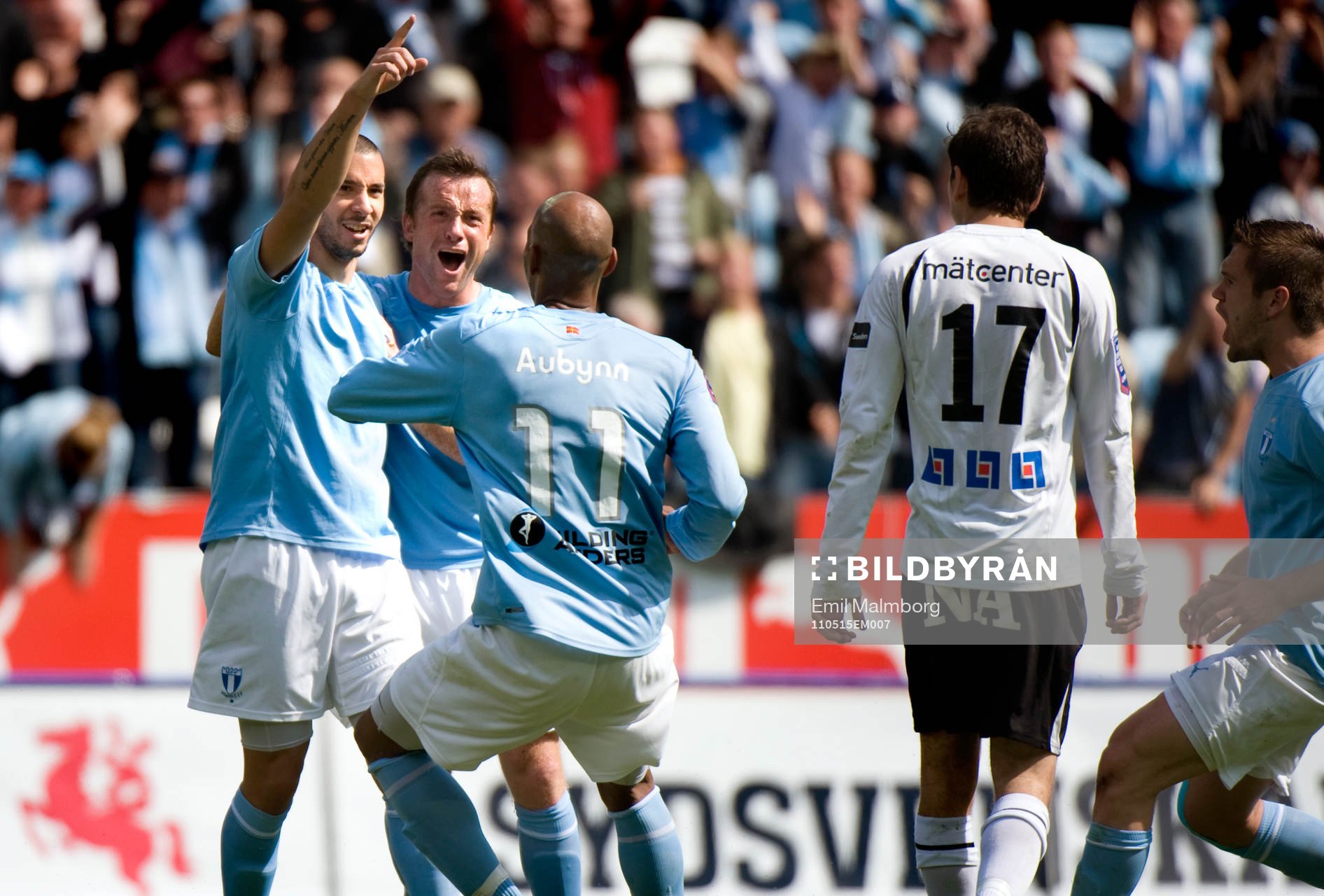 Guillermo Molins, Malmö. Jubel vid 1-0