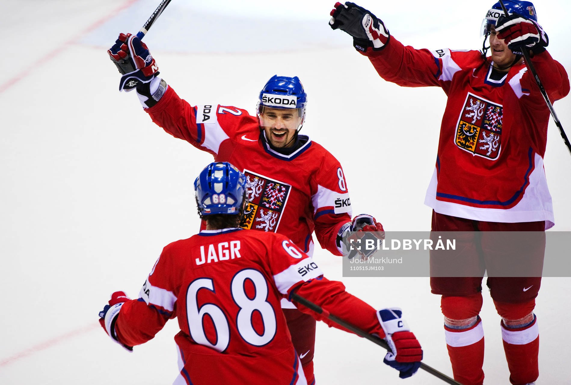 Jaromir Jagr, Tomas Plekanec och Roman Cervenka, Tjeckien,