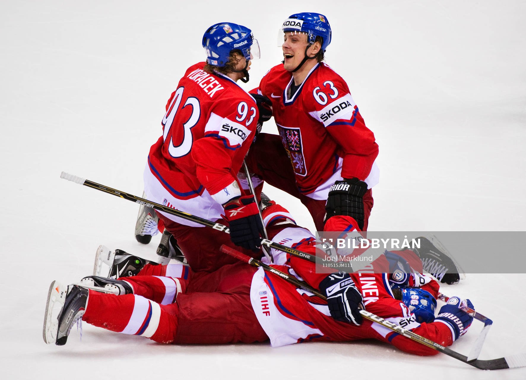 Jakub Voracek, Ondrej Nemec, Jan Marek och Tomas Rolinek,