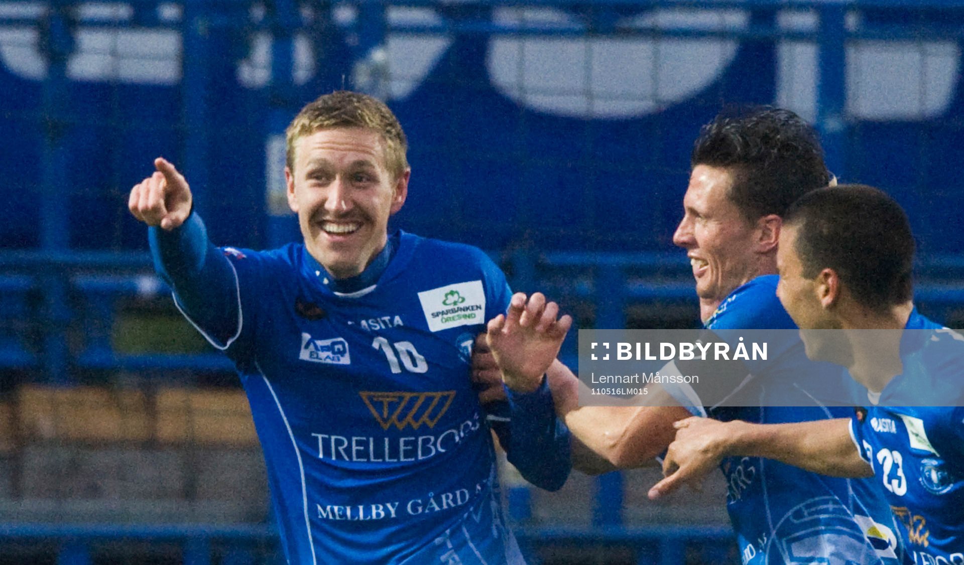 1-0 Marcus Pode, Trelleborg, jubel, glädje