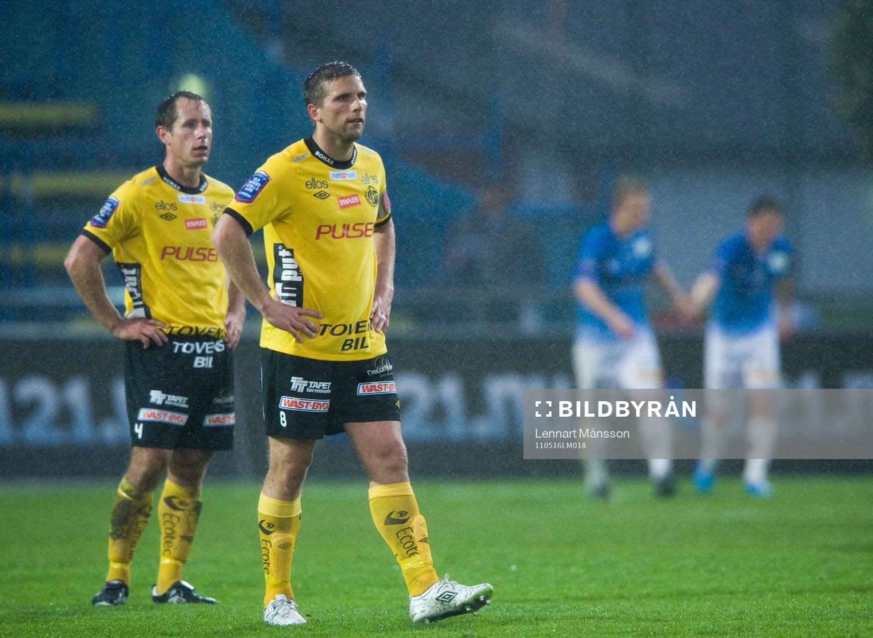 3-0 Kristian Haynes, Trelleborg, jubel. Anders Svensson och