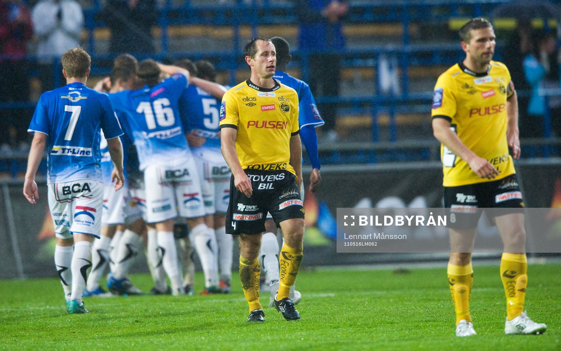 2-0 Fredrik Jensen, Trelleborg, jubel. Anders Svensson och