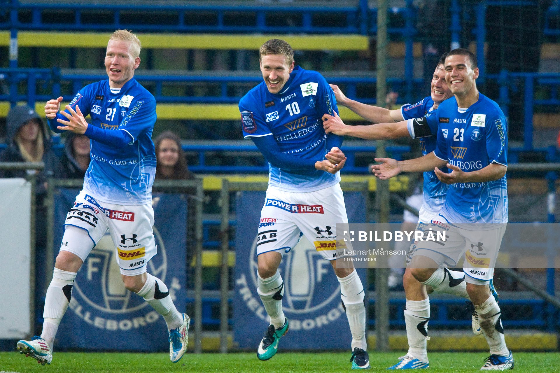 1-0 Marcus Pode, Trelleborg, jubel, glädje