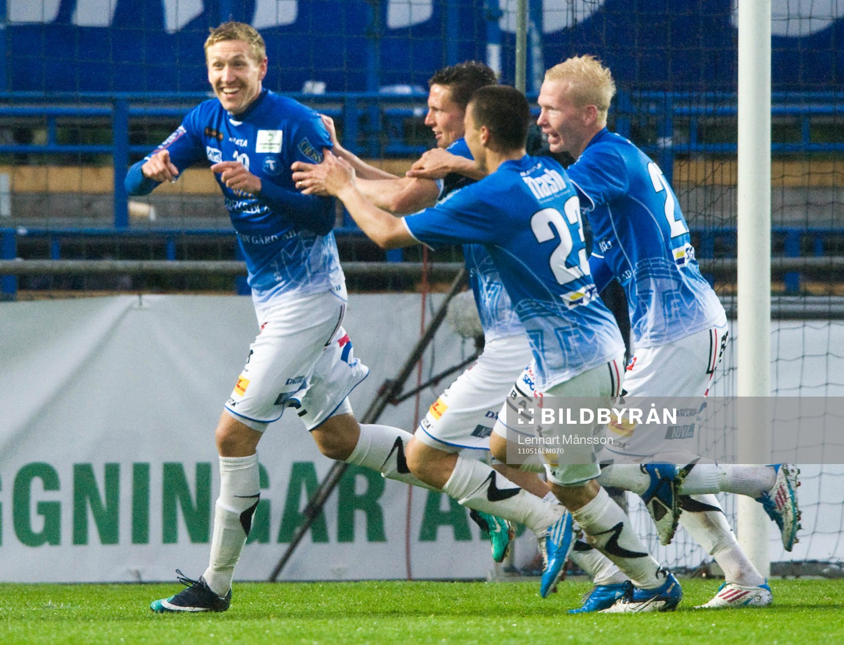 1-0 Marcus Pode, Trelleborg, jubel, glädje
