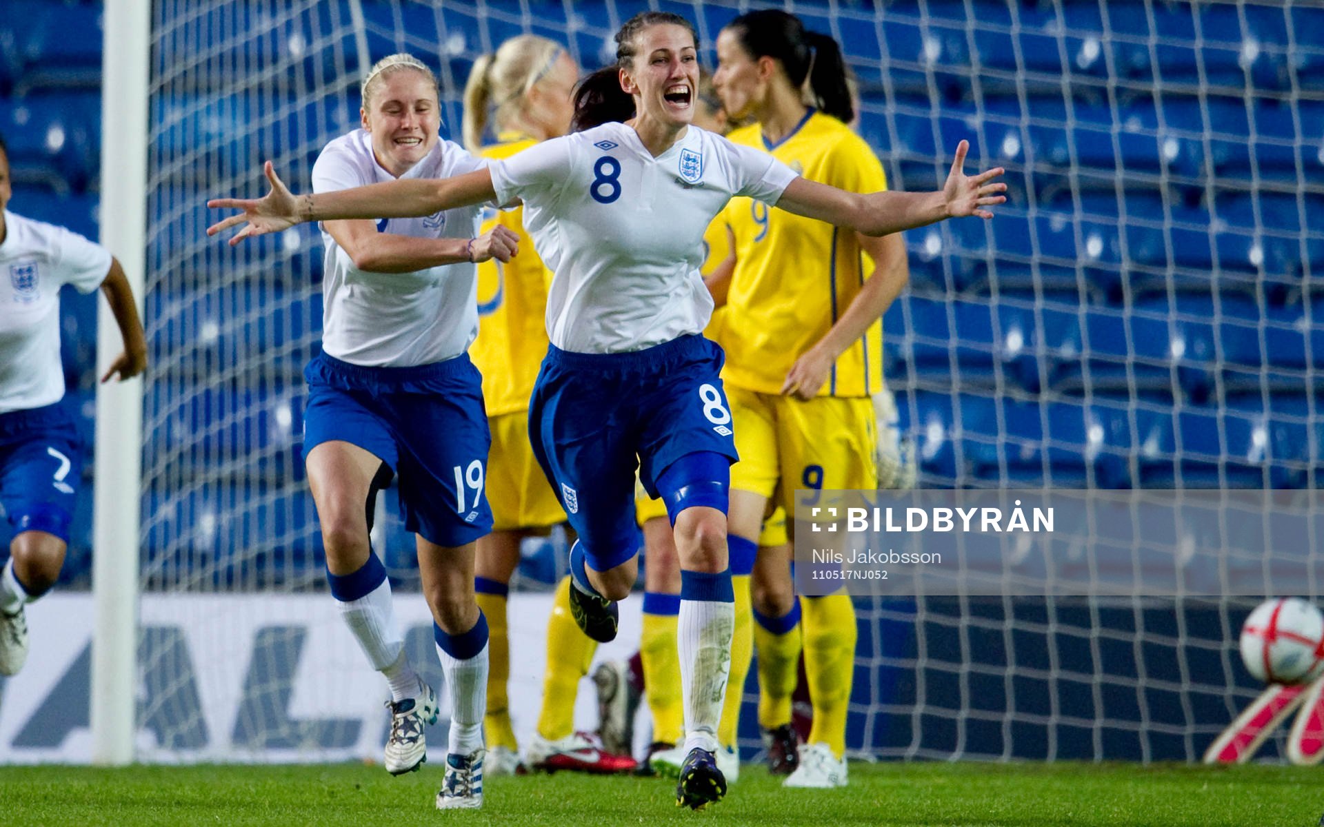 Jill Scott, England, jubel